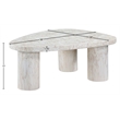Meridian Furniture Teramo White Concrete Indoor / Outdoor Coffee Table