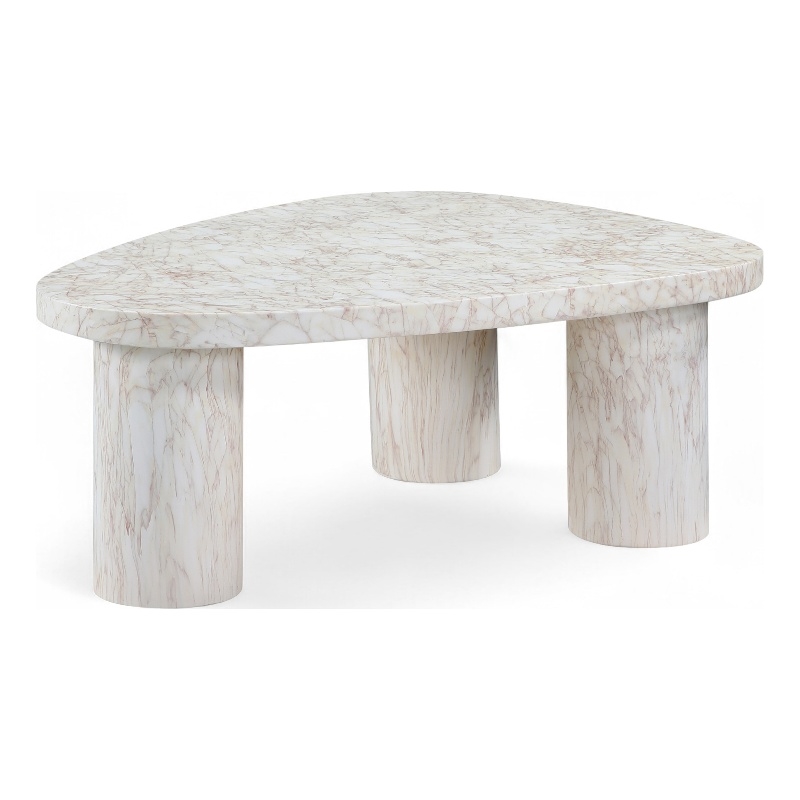 Meridian Furniture Teramo White Concrete Indoor / Outdoor Coffee Table