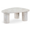 Meridian Furniture Teramo White Concrete Indoor / Outdoor Coffee Table