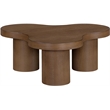 Meridian Furniture Cove Brown Walnut Oak Veneer And Solid Wood Coffee Table