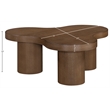 Meridian Furniture Cove Brown Walnut Oak Veneer And Solid Wood Coffee Table