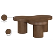 Meridian Furniture Cove Brown Walnut Oak Veneer And Solid Wood Coffee Table