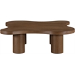 Meridian Furniture Cove Brown Walnut Oak Veneer And Solid Wood Coffee Table