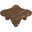Meridian Furniture Cove Brown Walnut Oak Veneer And Solid Wood Coffee Table