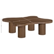 Meridian Furniture Cove Brown Walnut Oak Veneer And Solid Wood Coffee Table