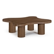 Meridian Furniture Cove Brown Walnut Oak Veneer And Solid Wood Coffee Table