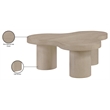 Meridian Furniture Cove Natural Oak Veneer And Solid Wood Coffee Table