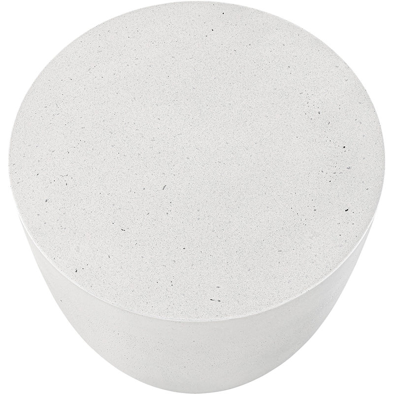 Meridian Furniture Reggio White Concrete Indoor/Outdoor End Table