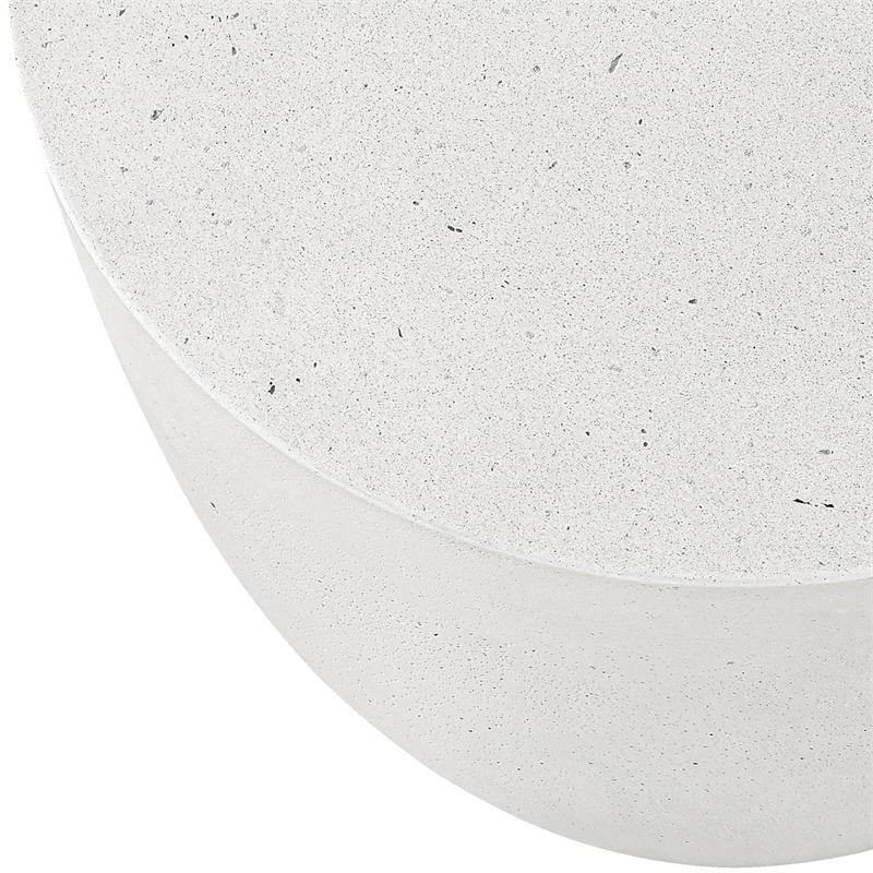 Meridian Furniture Reggio White Concrete Indoor/Outdoor End Table