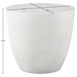 Meridian Furniture Reggio White Concrete Indoor/Outdoor End Table
