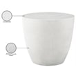 Meridian Furniture Reggio White Concrete Indoor/Outdoor End Table
