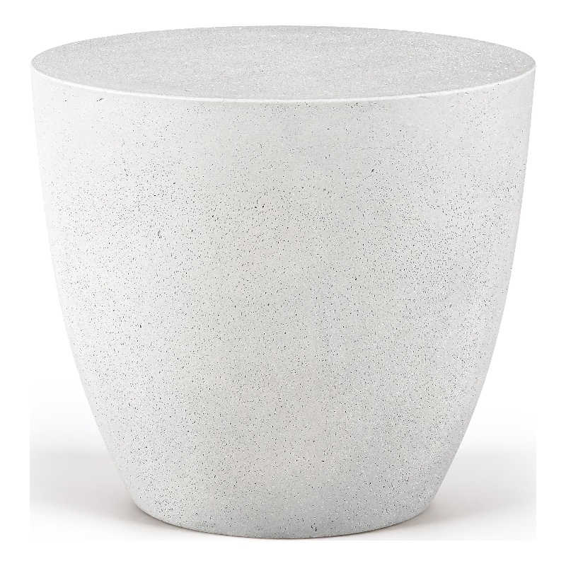 Meridian Furniture Reggio White Concrete Indoor/Outdoor End Table