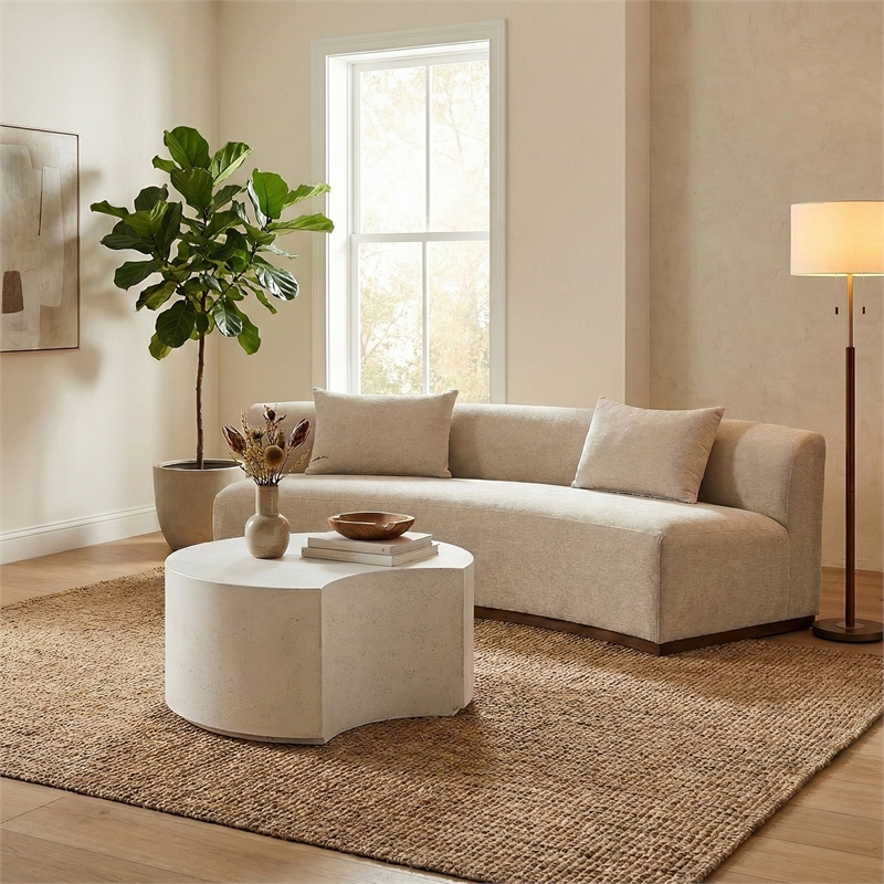 Meridian Furniture Imperia White Concrete Indoor/Outdoor Coffee Table