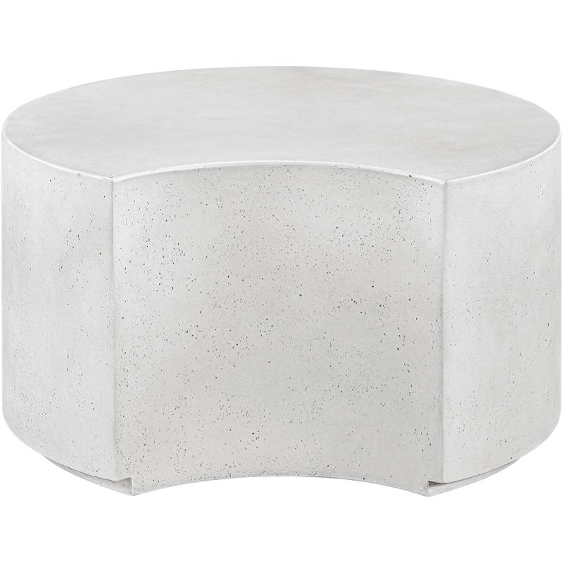 Meridian Furniture Imperia White Concrete Indoor/Outdoor Coffee Table
