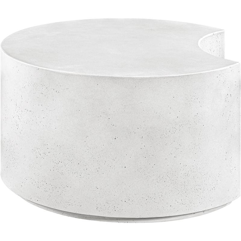 Meridian Furniture Imperia White Concrete Indoor/Outdoor Coffee Table