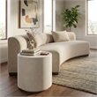 Meridian Furniture Imperia White Concrete Indoor/Outdoor End Table