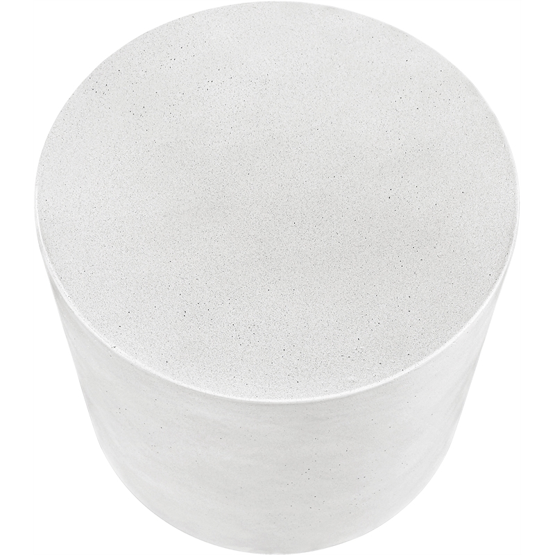 Meridian Furniture Imperia White Concrete Indoor/Outdoor End Table