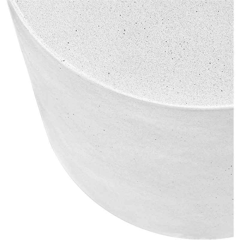 Meridian Furniture Imperia White Concrete Indoor/Outdoor End Table