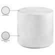 Meridian Furniture Imperia White Concrete Indoor/Outdoor End Table