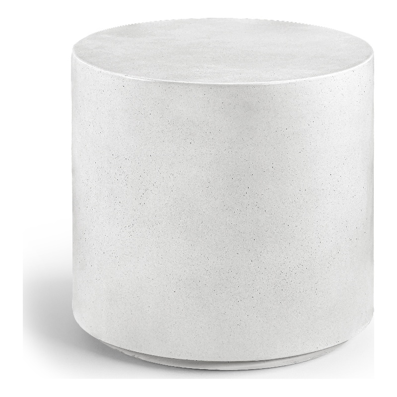 Meridian Furniture Imperia White Concrete Indoor/Outdoor End Table