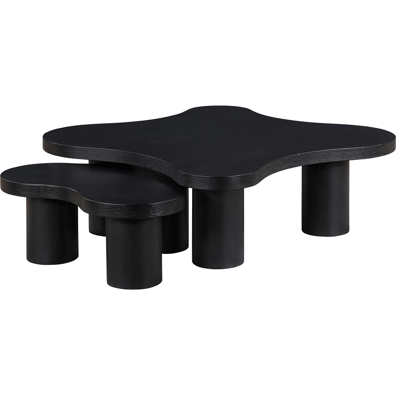 Meridian Furniture Cove Black Oak Veneer And Solid Wood 2pc. Coffee Table