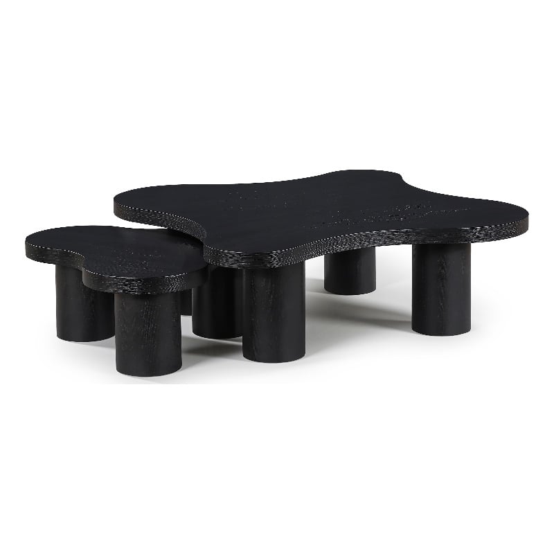 Meridian Furniture Cove Black Oak Veneer And Solid Wood 2pc. Coffee Table