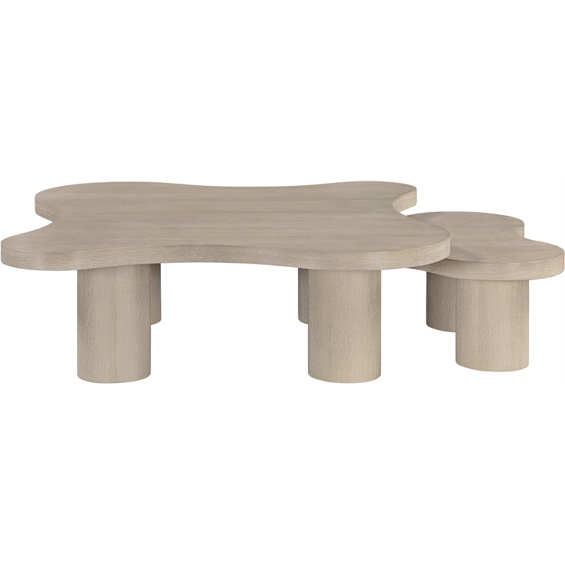 Meridian Furniture Cove Natural Oak Veneer And Solid Wood 2pc. Coffee Table
