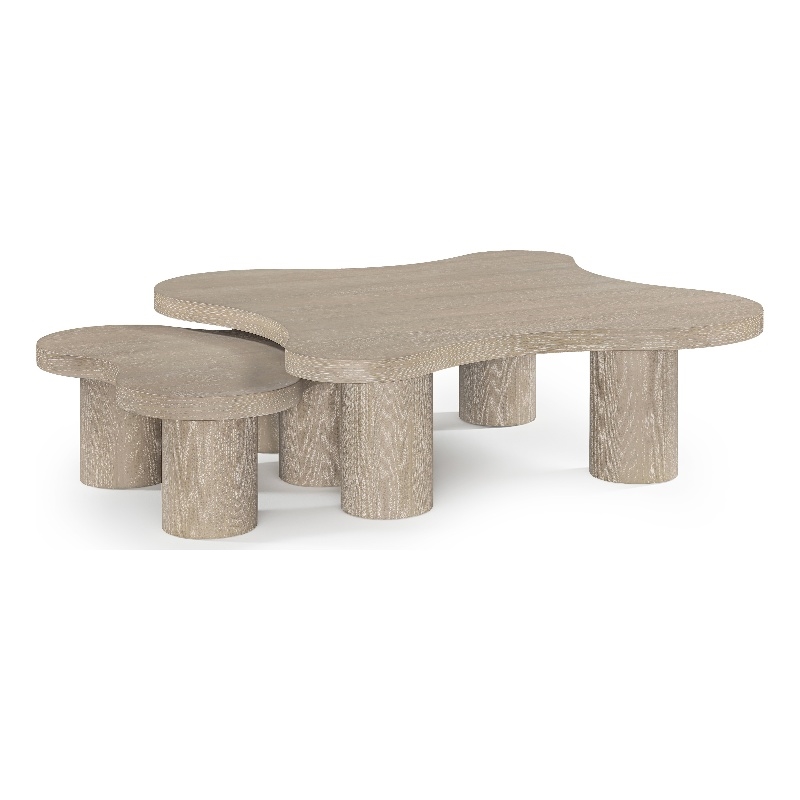 Meridian Furniture Cove Natural Oak Veneer And Solid Wood 2pc. Coffee Table