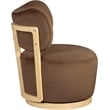 Meridian Furniture Elara Brown Velvet Upholstered Swivel Accent Chair