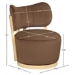 Meridian Furniture Elara Brown Velvet Upholstered Swivel Accent Chair