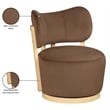 Meridian Furniture Elara Brown Velvet Upholstered Swivel Accent Chair