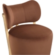 Meridian Furniture Elara Cognac Velvet Upholstered Swivel Accent Chair