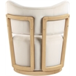 Meridian Furniture Elara Cream Velvet Upholstered Swivel Accent Chair