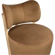 Meridian Furniture Elara Saddle Velvet Upholstered Swivel Accent Chair