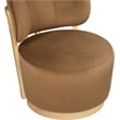 Meridian Furniture Elara Saddle Velvet Upholstered Swivel Accent Chair