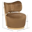Meridian Furniture Elara Saddle Velvet Upholstered Swivel Accent Chair