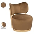 Meridian Furniture Elara Saddle Velvet Upholstered Swivel Accent Chair