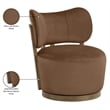 Meridian Furniture Elara Brown Velvet Upholstered Swivel Accent Chair