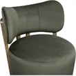 Meridian Furniture Elara Green Velvet Upholstered Swivel Accent Chair