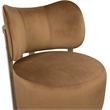 Meridian Furniture Elara Saddle Velvet Upholstered Swivel Accent Chair