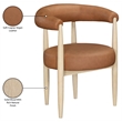 Meridian Furniture Sable Cognac Vegan Leather Dining Chair (Set of 2)