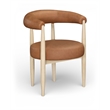 Meridian Furniture Sable Cognac Vegan Leather Dining Chair (Set of 2)
