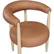 Meridian Furniture Sable Cognac Vegan Leather Dining Chair (Set of 2)
