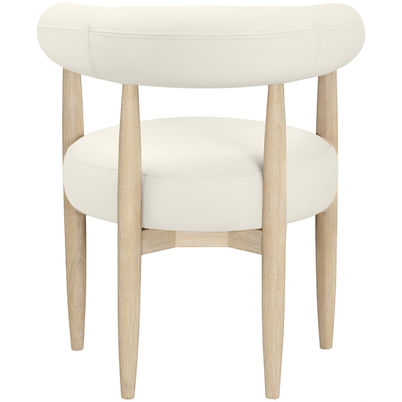 Meridian Furniture Sable Cream Vegan Leather Dining Chair (Set of 2)