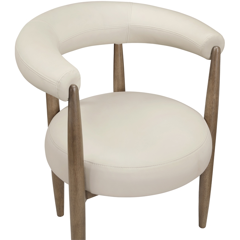 Meridian Furniture Sable Beige Vegan Leather Dining Chair (Set of 2)