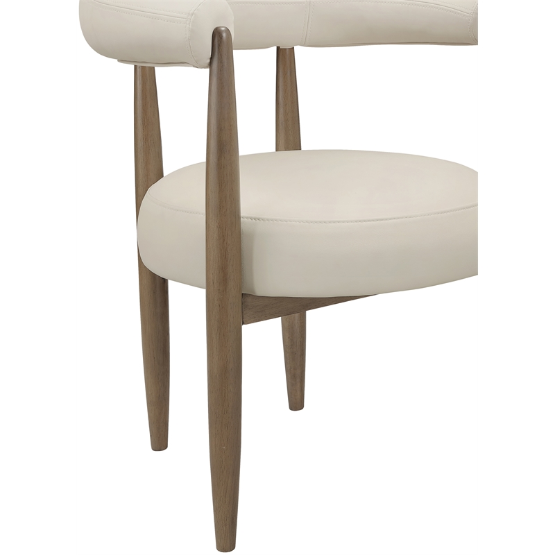 Meridian Furniture Sable Beige Vegan Leather Dining Chair (Set of 2)