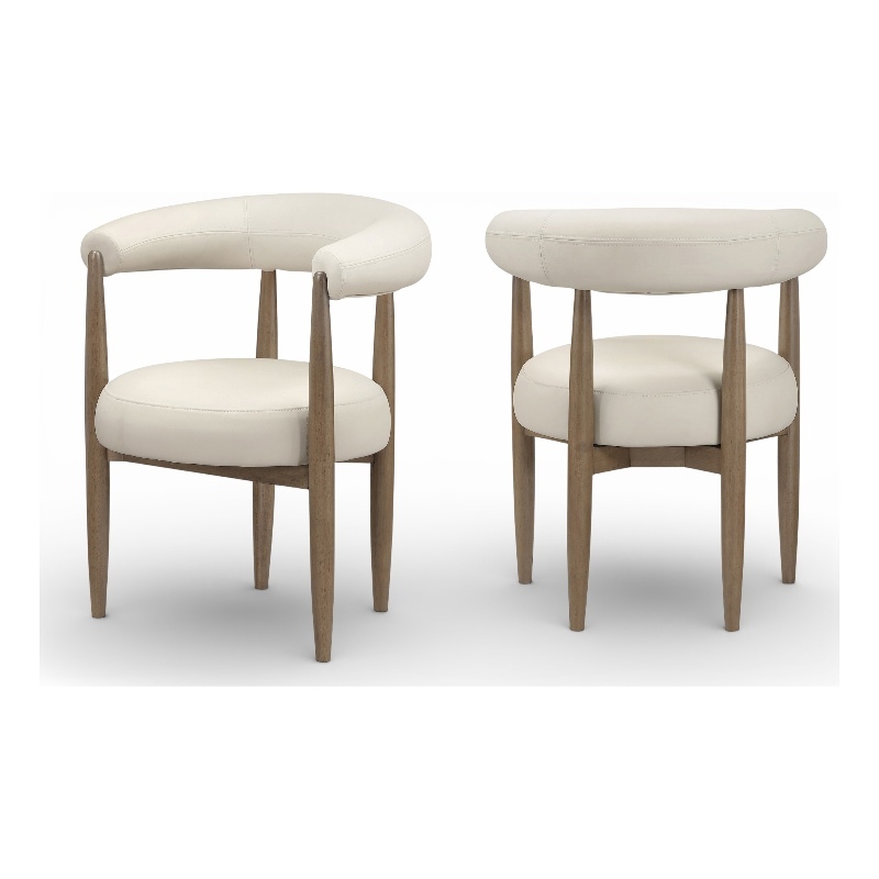 Meridian Furniture Sable Beige Vegan Leather Dining Chair (Set of 2)