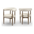 Meridian Furniture Sable Beige Vegan Leather Dining Chair (Set of 2)