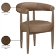 Meridian Furniture Sable Brown Vegan Leather Dining Chair (Set of 2)