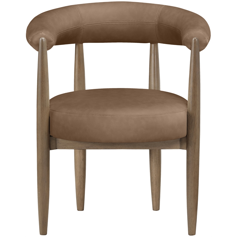 Meridian Furniture Sable Brown Vegan Leather Dining Chair (Set of 2)